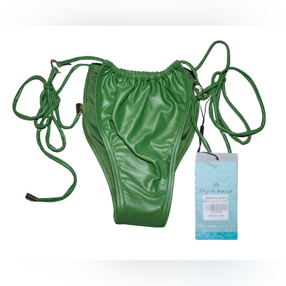 Hello Molly- Bird of Paradise Bikini bottoms. New with tags. Size Medium. Green. - Picture 5 of 5